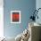 Grey and Red Abstract 1-NaxArt-Framed Art Print displayed on a wall