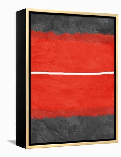 Grey and Red Abstract 2-NaxArt-Framed Stretched Canvas