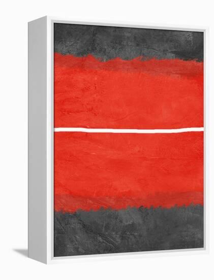 Grey and Red Abstract 2-NaxArt-Framed Stretched Canvas