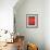 Grey and Red Abstract 2-NaxArt-Framed Art Print displayed on a wall