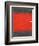 Grey and Red Abstract 2-NaxArt-Framed Art Print