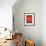 Grey and Red Abstract 2-NaxArt-Framed Art Print displayed on a wall