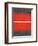 Grey and Red Abstract 2-NaxArt-Framed Art Print