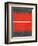 Grey and Red Abstract 2-NaxArt-Framed Art Print