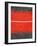 Grey and Red Abstract 2-NaxArt-Framed Art Print