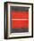 Grey and Red Abstract 2-NaxArt-Framed Art Print