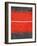 Grey and Red Abstract 2-NaxArt-Framed Art Print