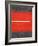 Grey and Red Abstract 2-NaxArt-Framed Art Print