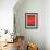 Grey and Red Abstract 2-NaxArt-Framed Art Print displayed on a wall