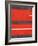 Grey and Red Abstract 3-NaxArt-Framed Art Print