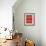 Grey and Red Abstract 3-NaxArt-Framed Art Print displayed on a wall