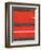 Grey and Red Abstract 3-NaxArt-Framed Art Print