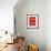 Grey and Red Abstract 3-NaxArt-Framed Art Print displayed on a wall