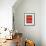 Grey and Red Abstract 3-NaxArt-Framed Art Print displayed on a wall