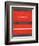 Grey and Red Abstract 3-NaxArt-Framed Art Print