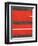 Grey and Red Abstract 3-NaxArt-Framed Art Print