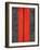 Grey and Red Abstract 5-NaxArt-Framed Art Print