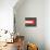 Grey and Red Abstract 6-NaxArt-Mounted Art Print displayed on a wall