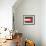 Grey and Red Abstract 6-NaxArt-Framed Art Print displayed on a wall