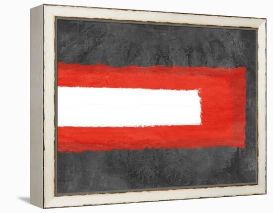 Grey and Red Abstract 6-NaxArt-Framed Stretched Canvas