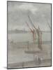 Grey and Silver: Chelsea Wharf, C.1864-68 (Oil on Canvas)-James Abbott McNeill Whistler-Mounted Giclee Print