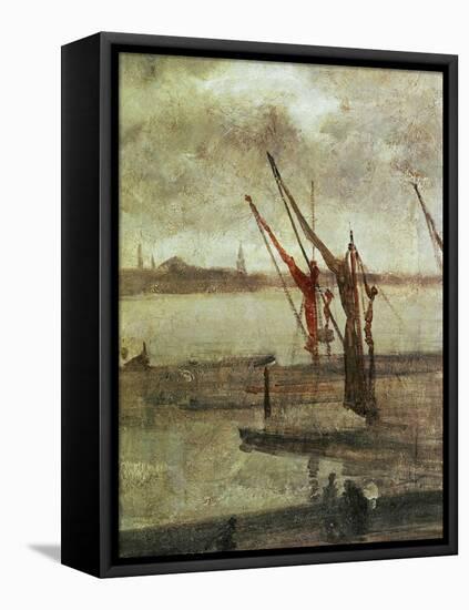 Grey And Silver: Chelsea Wharf, Ca. 1864-1868-James Abbott McNeill Whistler-Framed Premier Image Canvas