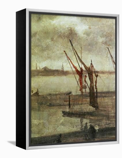 Grey And Silver: Chelsea Wharf, Ca. 1864-1868-James Abbott McNeill Whistler-Framed Premier Image Canvas