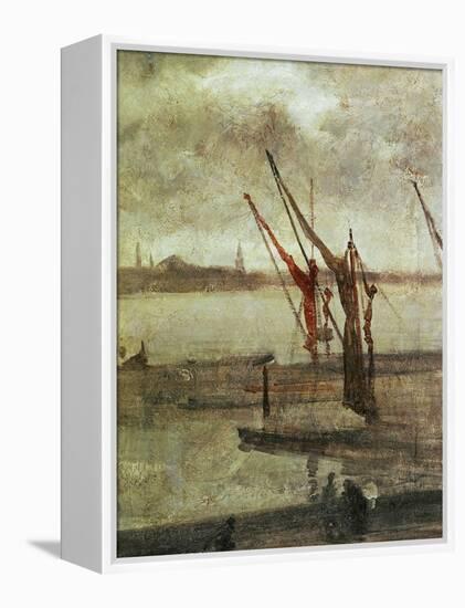 Grey And Silver: Chelsea Wharf, Ca. 1864-1868-James Abbott McNeill Whistler-Framed Premier Image Canvas