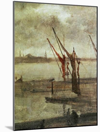 Grey And Silver: Chelsea Wharf, Ca. 1864-1868-James Abbott McNeill Whistler-Mounted Giclee Print