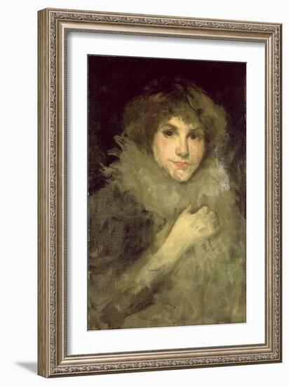 Grey and Silver: La Petite Souris (Oil on Canvas)-James Abbott McNeill Whistler-Framed Giclee Print