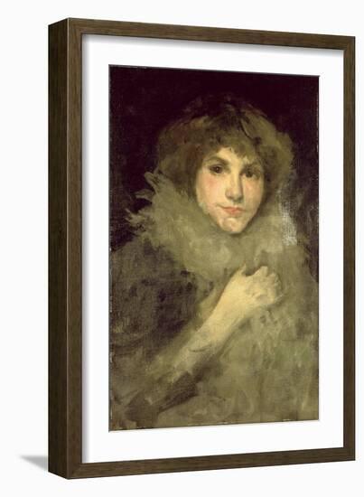 Grey and Silver: La Petite Souris (Oil on Canvas)-James Abbott McNeill Whistler-Framed Giclee Print