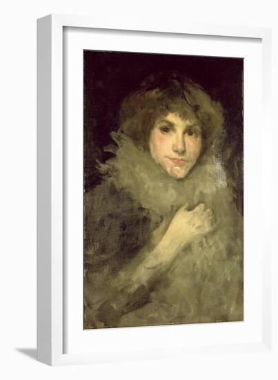 Grey and Silver: La Petite Souris (Oil on Canvas)-James Abbott McNeill Whistler-Framed Giclee Print