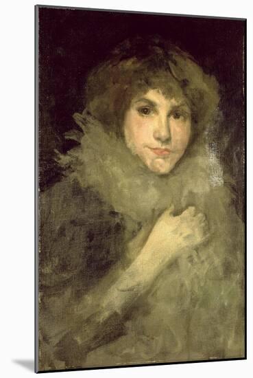 Grey and Silver: La Petite Souris (Oil on Canvas)-James Abbott McNeill Whistler-Mounted Giclee Print