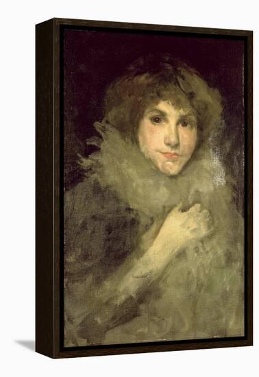 Grey and Silver: La Petite Souris (Oil on Canvas)-James Abbott McNeill Whistler-Framed Premier Image Canvas