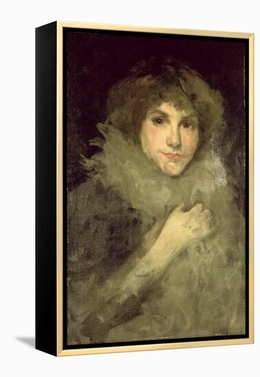 Grey and Silver: La Petite Souris (Oil on Canvas)-James Abbott McNeill Whistler-Framed Premier Image Canvas