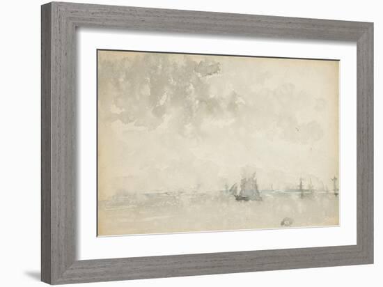 Grey and Silver - North Sea, C.1884-James Abbott McNeill Whistler-Framed Giclee Print