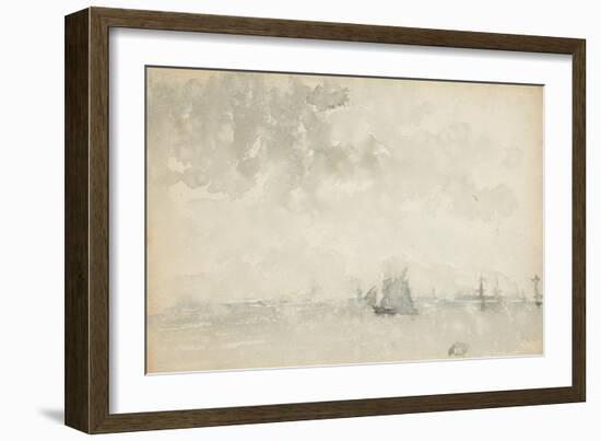 Grey and Silver - North Sea, C.1884-James Abbott McNeill Whistler-Framed Giclee Print