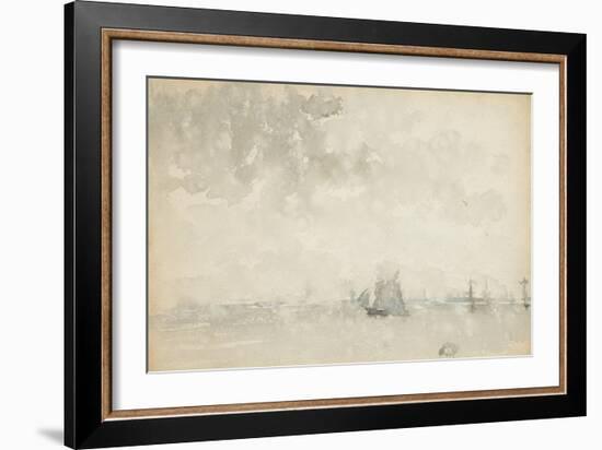 Grey and Silver - North Sea, C.1884-James Abbott McNeill Whistler-Framed Giclee Print