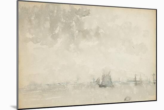 Grey and Silver - North Sea, C.1884-James Abbott McNeill Whistler-Mounted Giclee Print