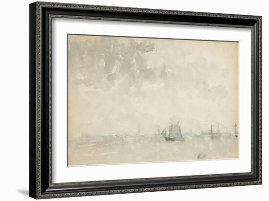 Grey and Silver - North Sea, C.1884-James Abbott McNeill Whistler-Framed Giclee Print