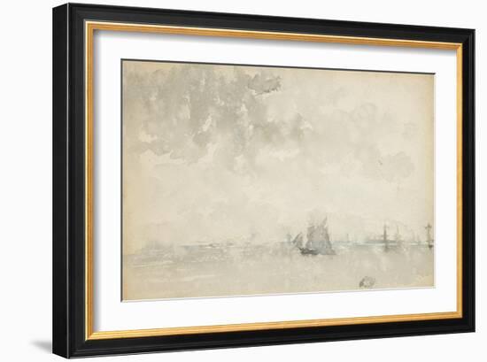 Grey and Silver - North Sea, C.1884-James Abbott McNeill Whistler-Framed Giclee Print