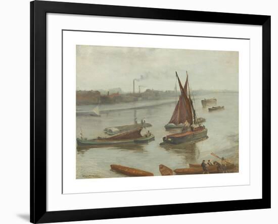 Grey and Silver - Old Battersea Reach-James McNeill Whistler-Framed Premium Giclee Print