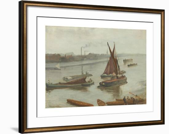 Grey and Silver - Old Battersea Reach-James McNeill Whistler-Framed Premium Giclee Print