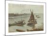 Grey and Silver - Old Battersea Reach-James McNeill Whistler-Mounted Premium Giclee Print