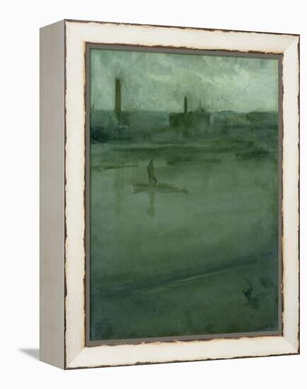 Grey and Silver: the Thames (Oil on Canvas)-James Abbott McNeill Whistler-Framed Premier Image Canvas