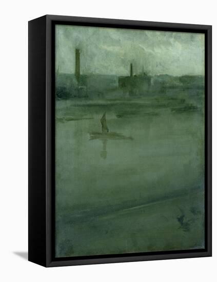 Grey and Silver: the Thames (Oil on Canvas)-James Abbott McNeill Whistler-Framed Premier Image Canvas