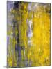 Grey And Yellow Abstract Art Painting-T30Gallery-Mounted Art Print