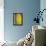 Grey And Yellow Abstract Art Painting-T30Gallery-Framed Stretched Canvas displayed on a wall