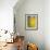 Grey And Yellow Abstract Art Painting-T30Gallery-Framed Art Print displayed on a wall