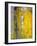 Grey And Yellow Abstract Art Painting-T30Gallery-Framed Art Print